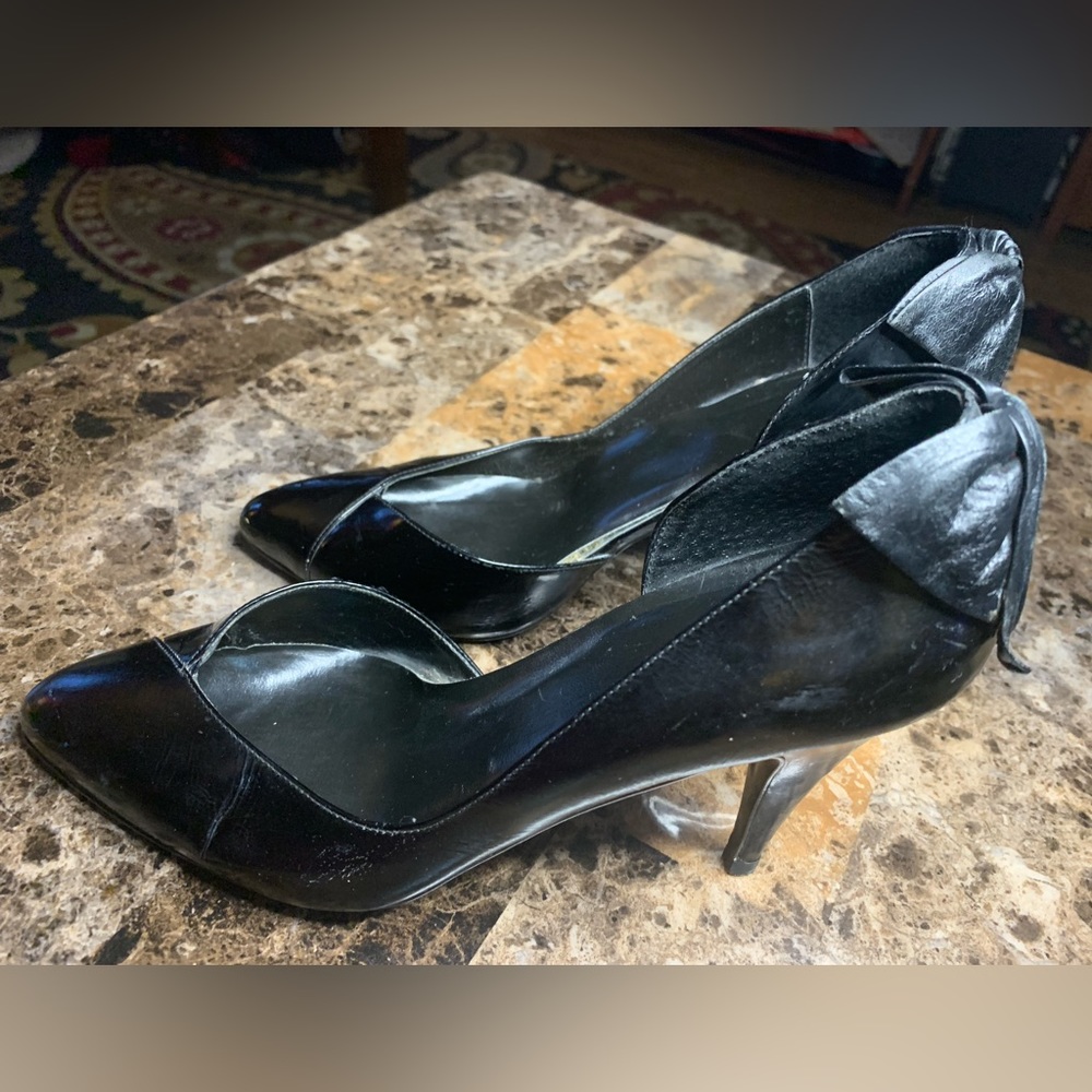 Vintage Blk Patent Leather 3.5” Pumps N. Ashley 7.5 M